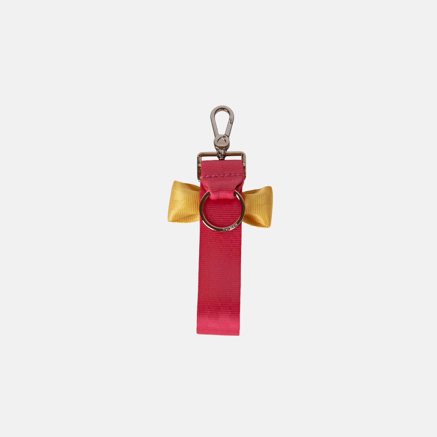 Back view of a Strawberry Lemonade Bow Keychain
