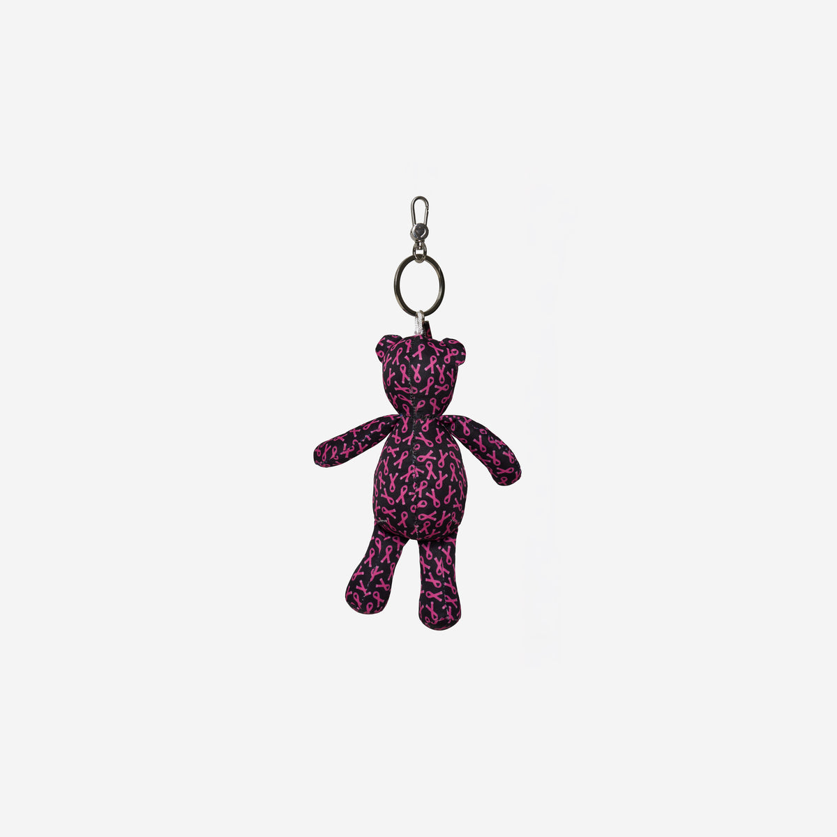 The back view of The Pink Agenda Pink Ribbon Cali Bear Key Charm