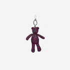 The front view of The Pink Agenda Pink Ribbon Cali Bear Key Charm