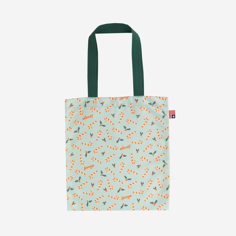 Small Shopper Tote / Candy Cane