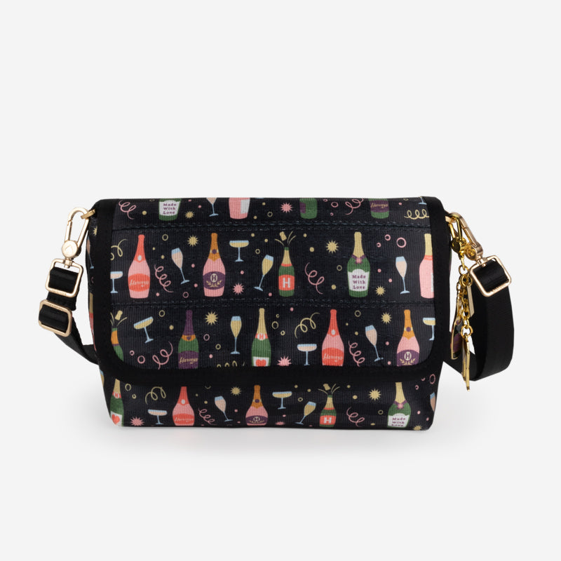 Champagne Kisses Foldover Crossbody Front View