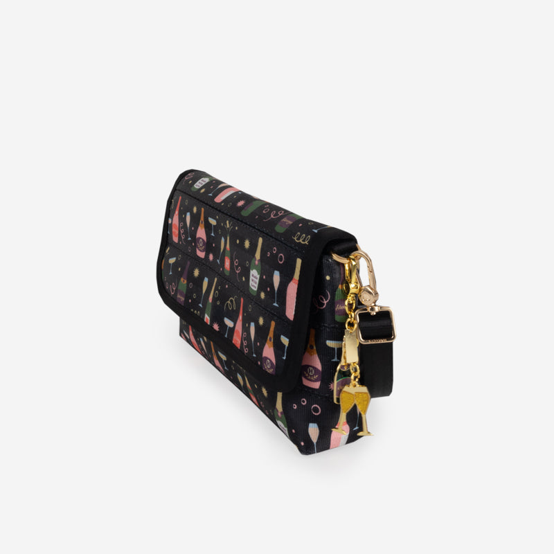 Champagne Kisses Foldover Crossbody Side View