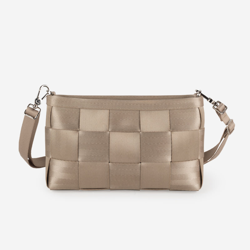 Hippack convertible clutch champagne front