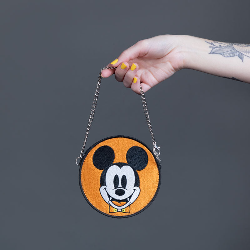 Disney Vampire Mickey Coin Purse Front View Lifestyle 