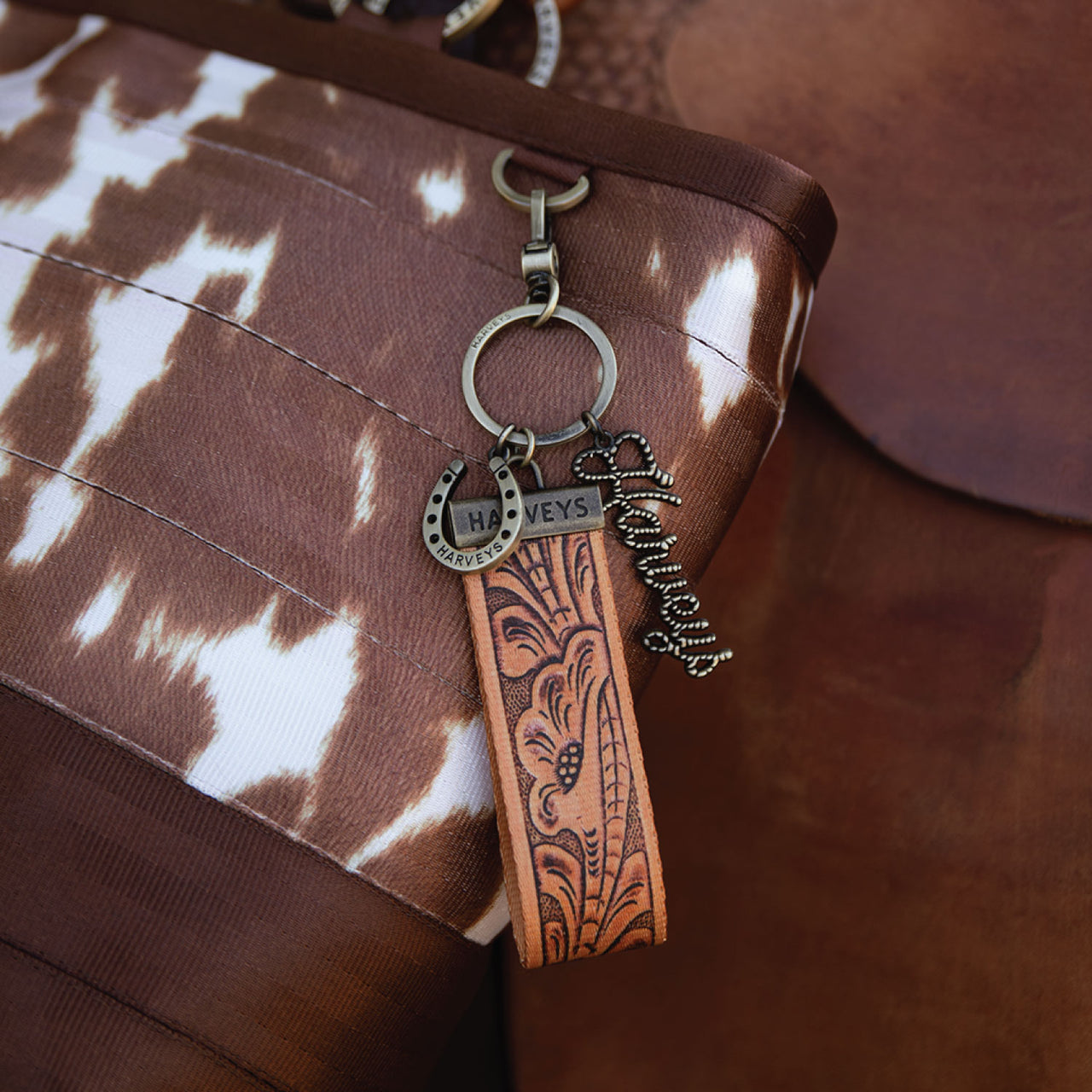 Key Charm / Tooled Leather