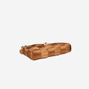 Bottom view of a Carriage Ring Baguette in the color Cognac