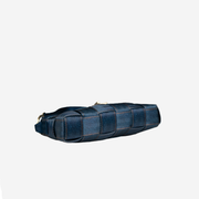 Bottom view of a Carriage Ring Baguette in Denim