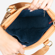 Interior view of a Carriage Ring Bucket in the color Cognac