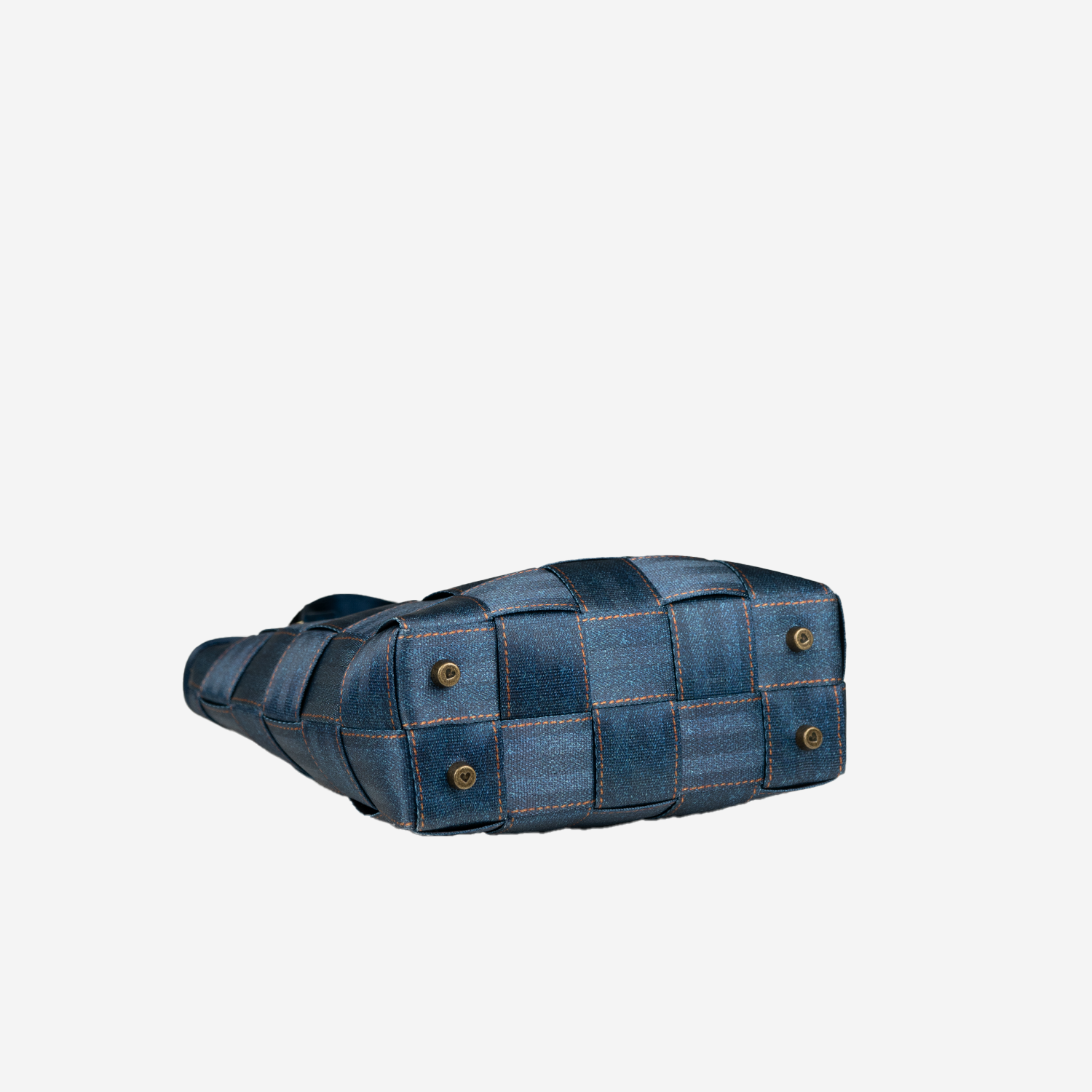 Bottom view of a Carriage Ring Bucket in Denim