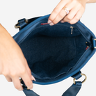 Interior view of a Carriage Ring Bucket in Denim