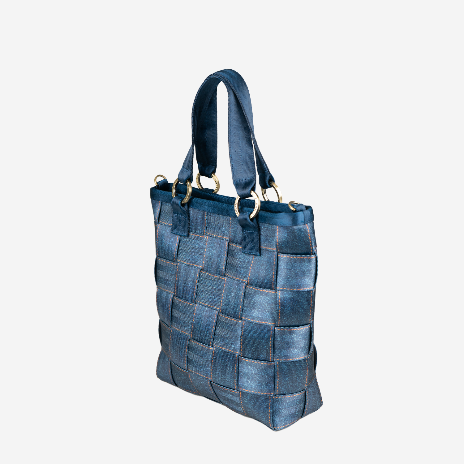 Side view of a Carriage Ring Bucket in Denim