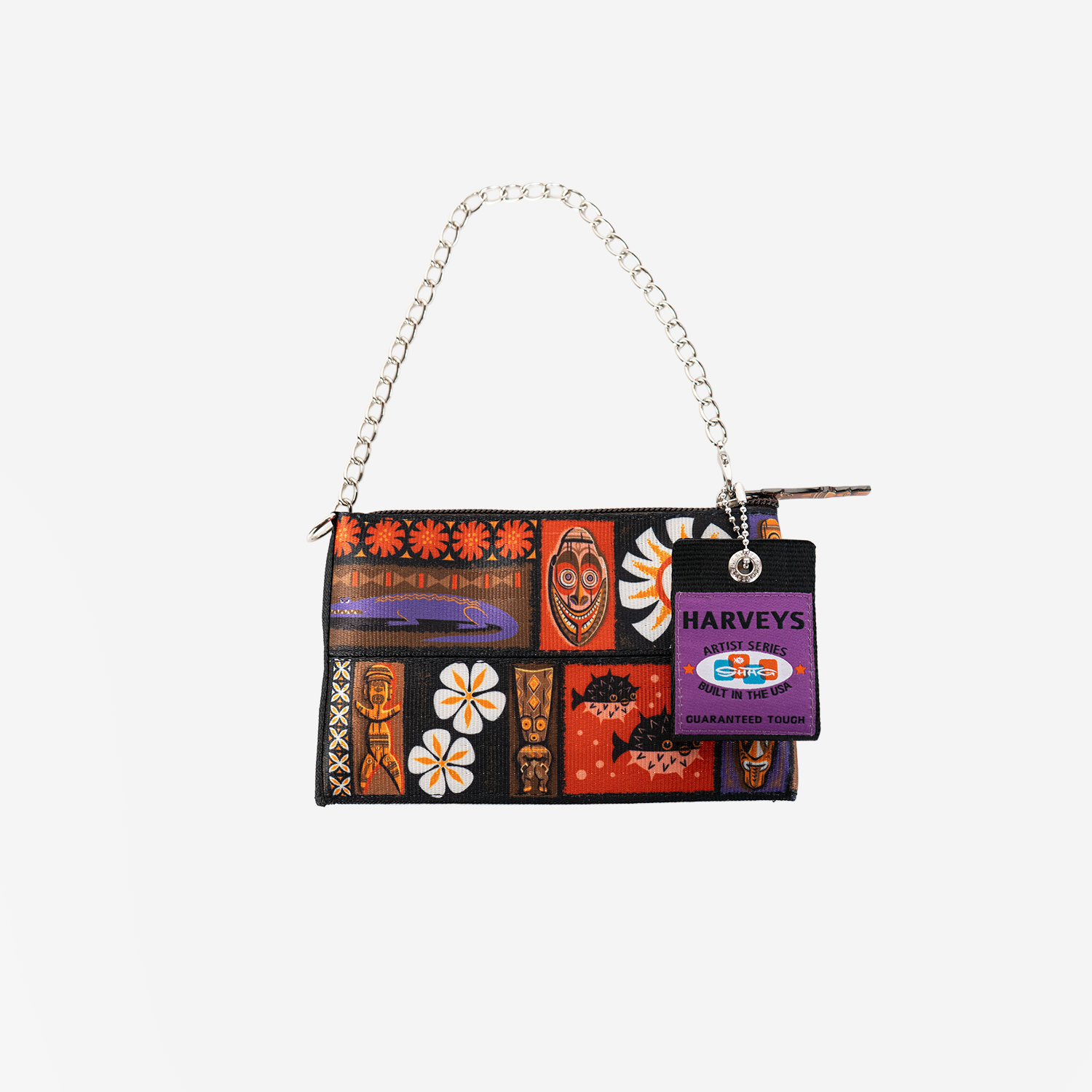 The front view of a Shag Tiki Tapa Coin Purse