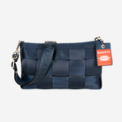 The front view of a Convertible Clutch in Indigo