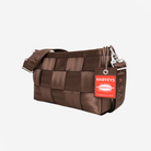 The side view of a Convertible Clutch in Espresso