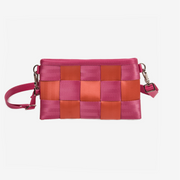 The front of a Coral N Fuchsia Hip Pack