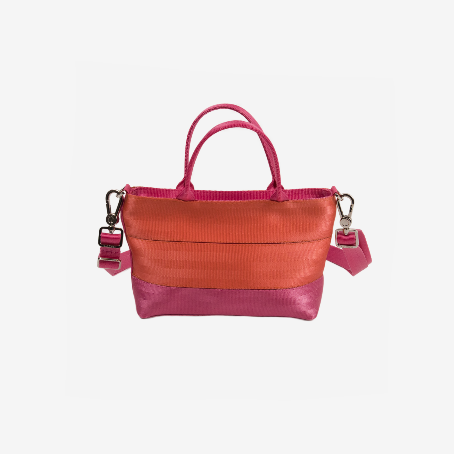 The front of a Coral N Fuchsia Petite Tote