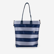 Denim and Navy Streamline Tote Front View