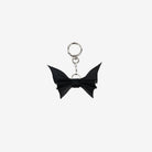 Front view of bat shaped bow in black