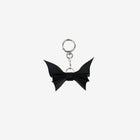 Front view of bat shaped bow in black