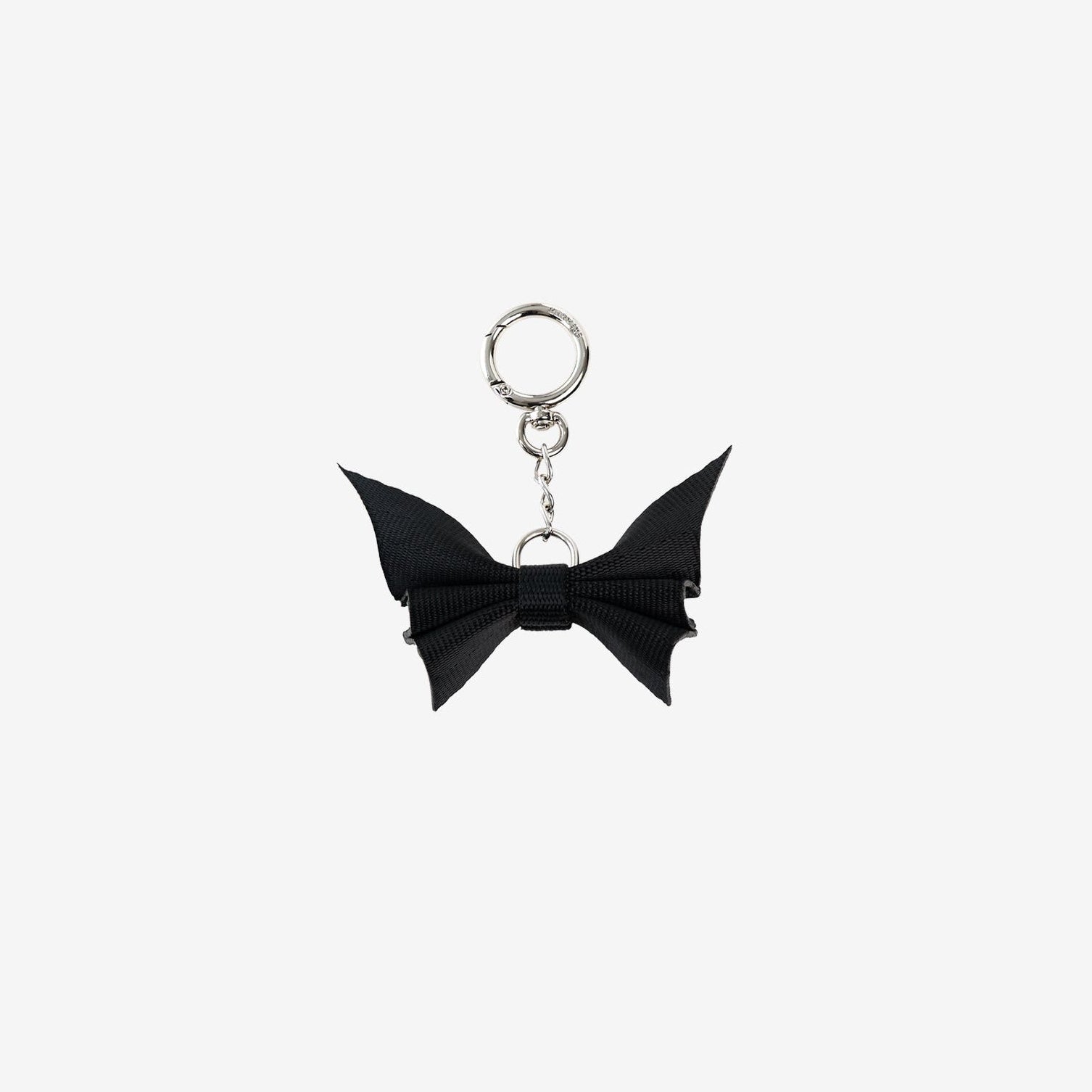 Front view of bat shaped bow in black