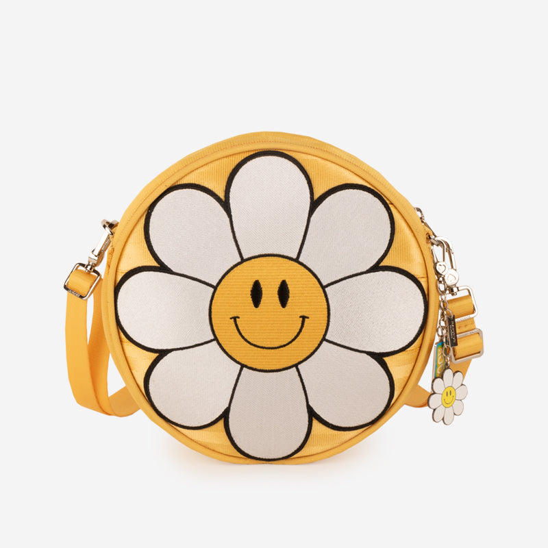Flower Power Circle Crossbody Front View