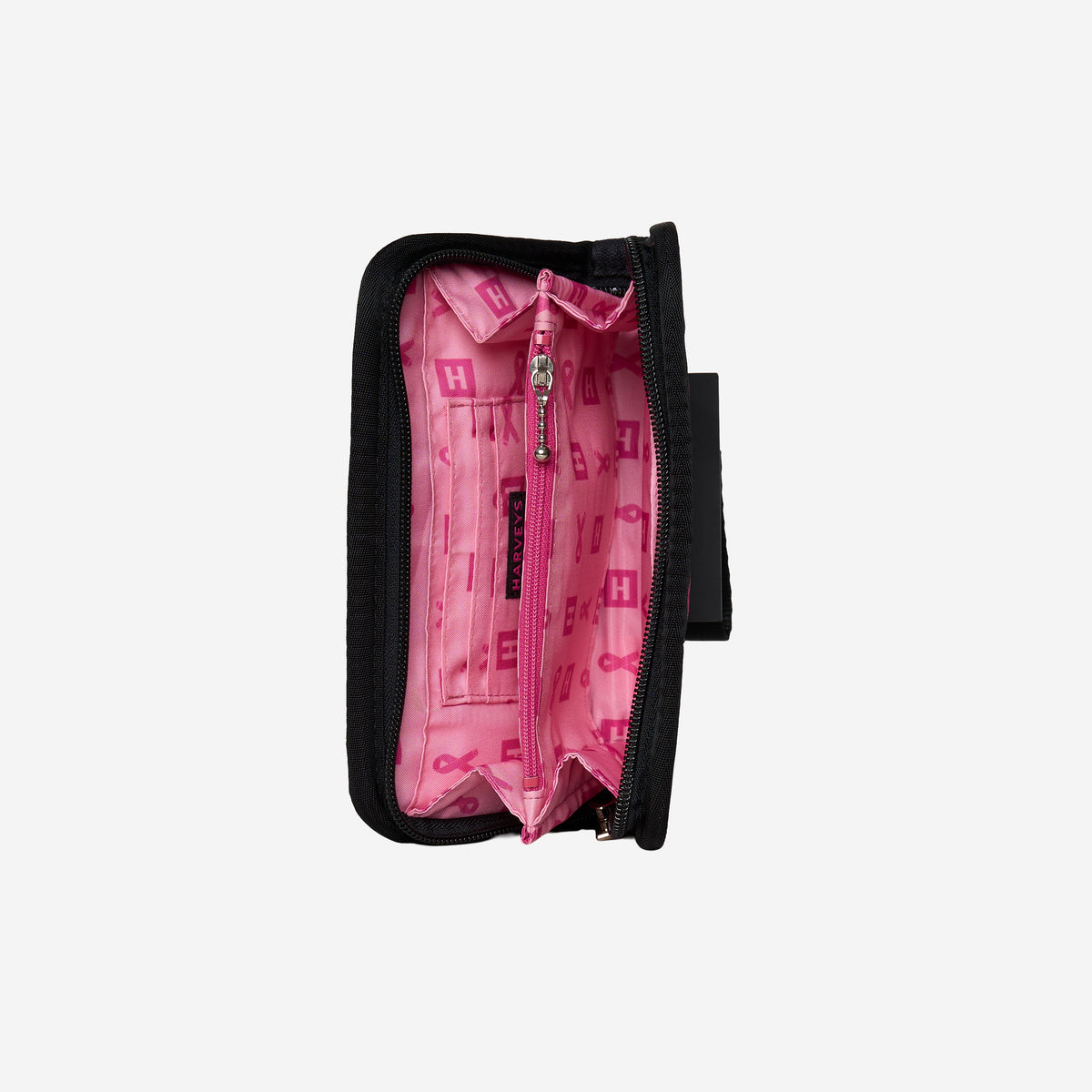 The inside view of The Pink Agenda Pink Ribbon Full Wallet