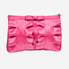 The front of a Fuchsia Lola Bow Clutch