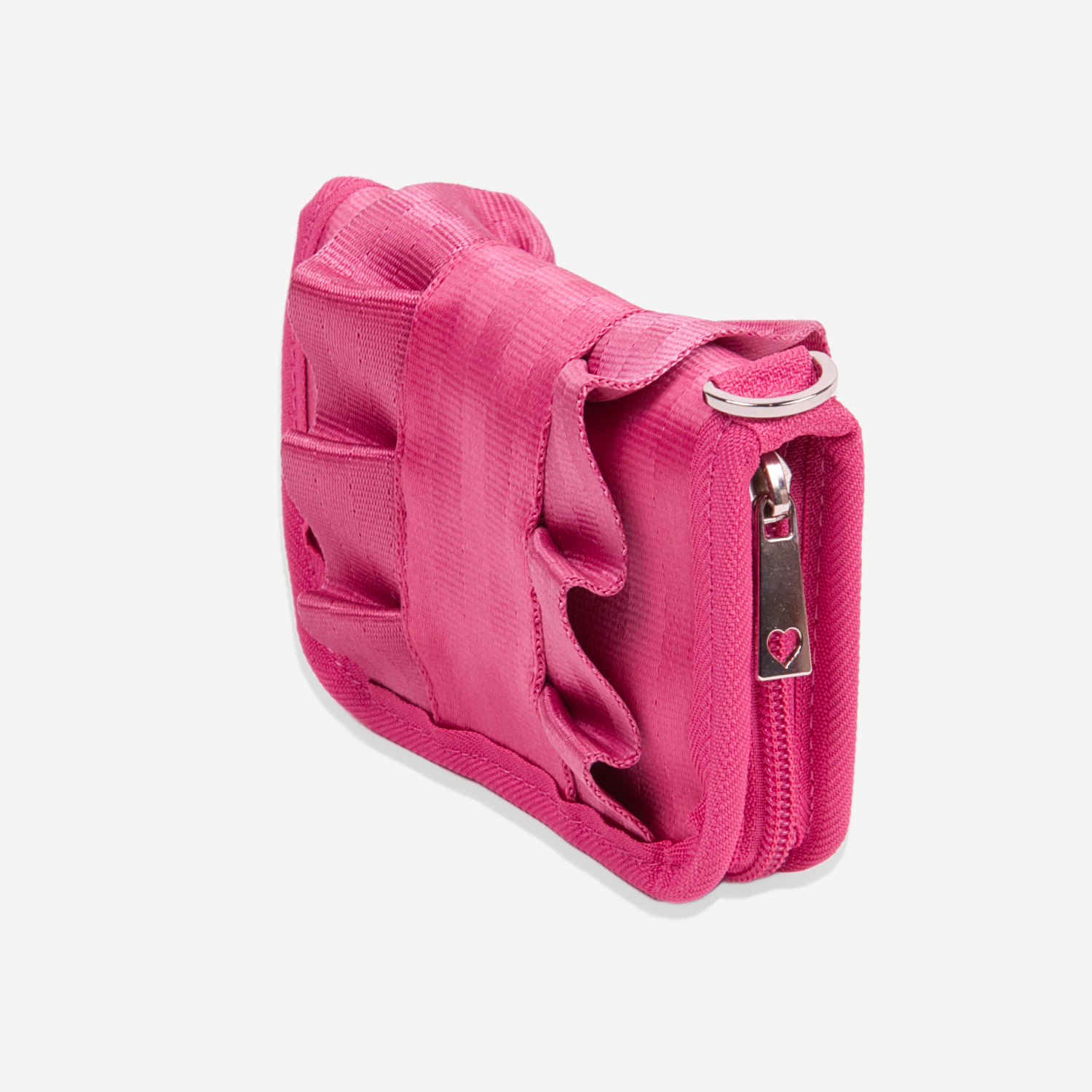 The side of a Fuchsia Lola Fun Size Wallet