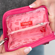 The inside of a Fuchsia Lola Fun Size Wallet