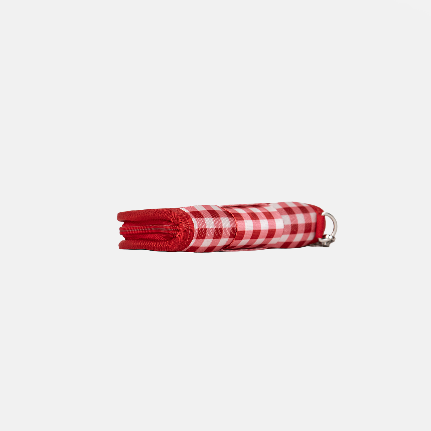 Back view of a Red Gingham Fun Size Wallet