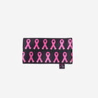 The front view of The Pink Agenda Pink Ribbon Glasses Case