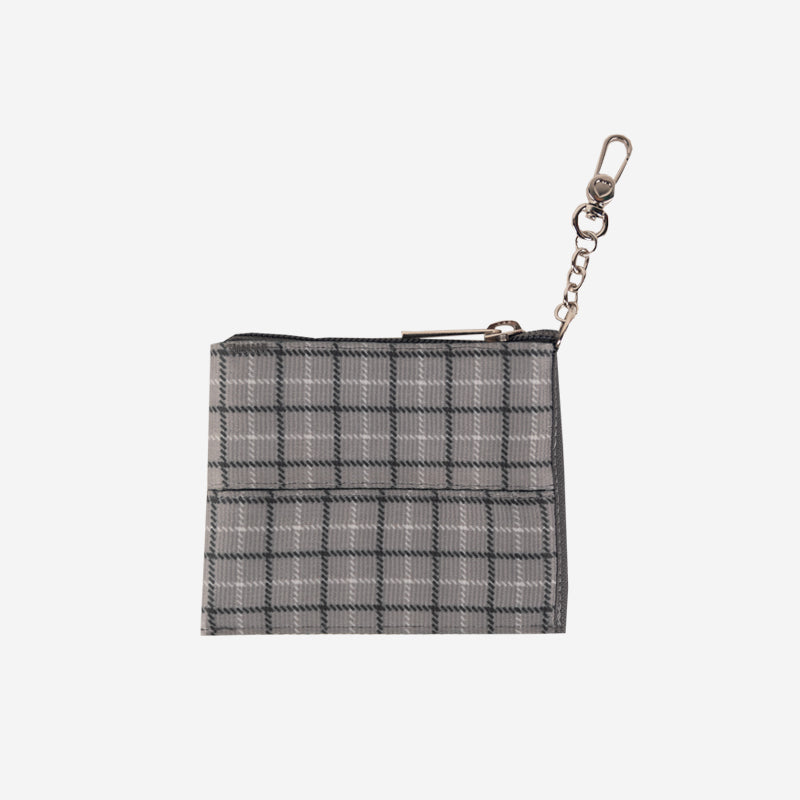 Fun Size Coin Purse / Gray Plaid