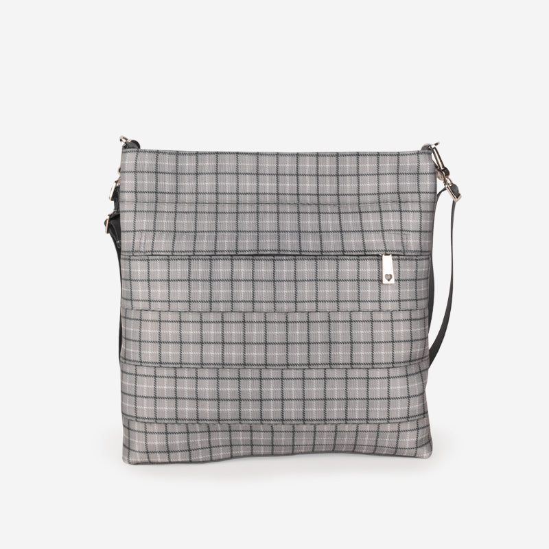 Streamline Crossbody / Gray Plaid