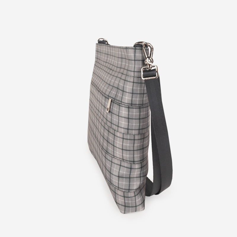 Streamline Crossbody / Gray Plaid