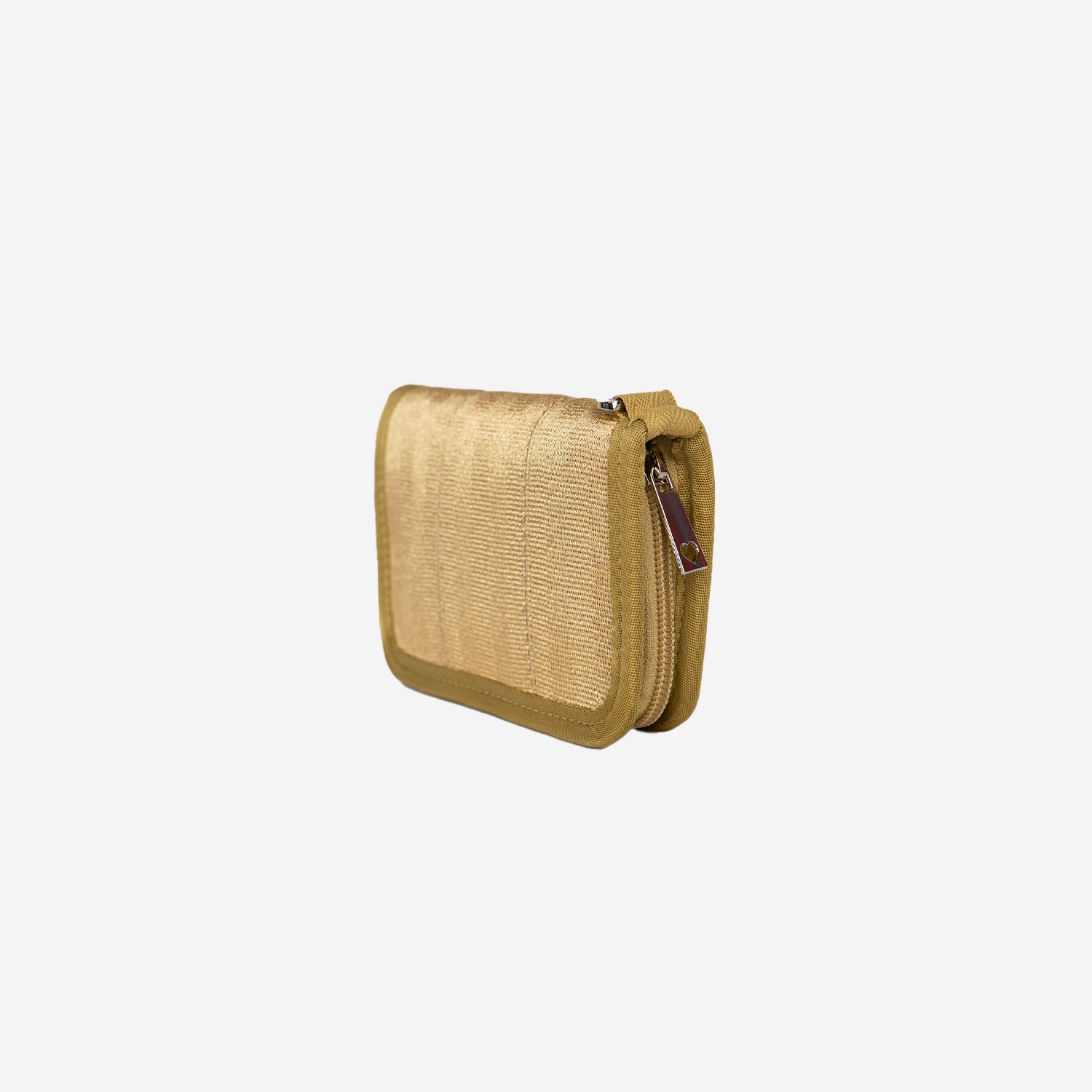 The side of a Gold Fun Size Wallet