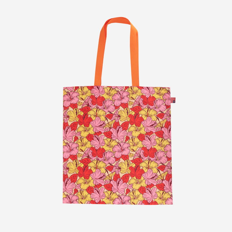 Hibiscus Shopper Tote Top View