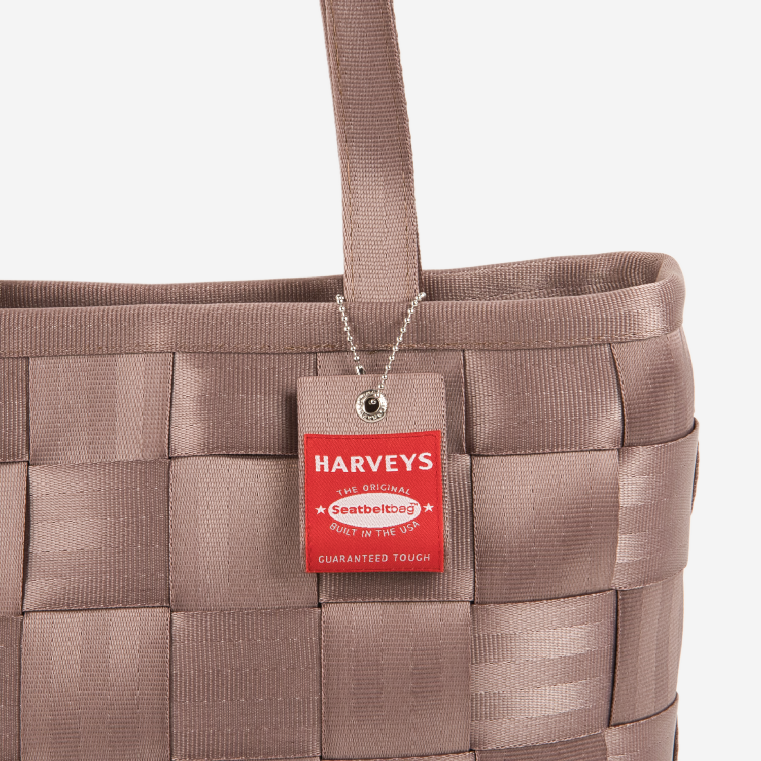 Detailed view of a Large Tote in Taupe
