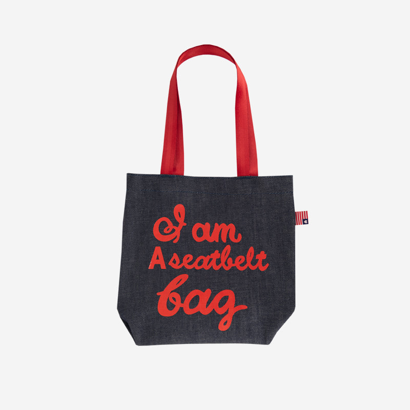 Small Denim Tote / I Am a Seatbeltbag