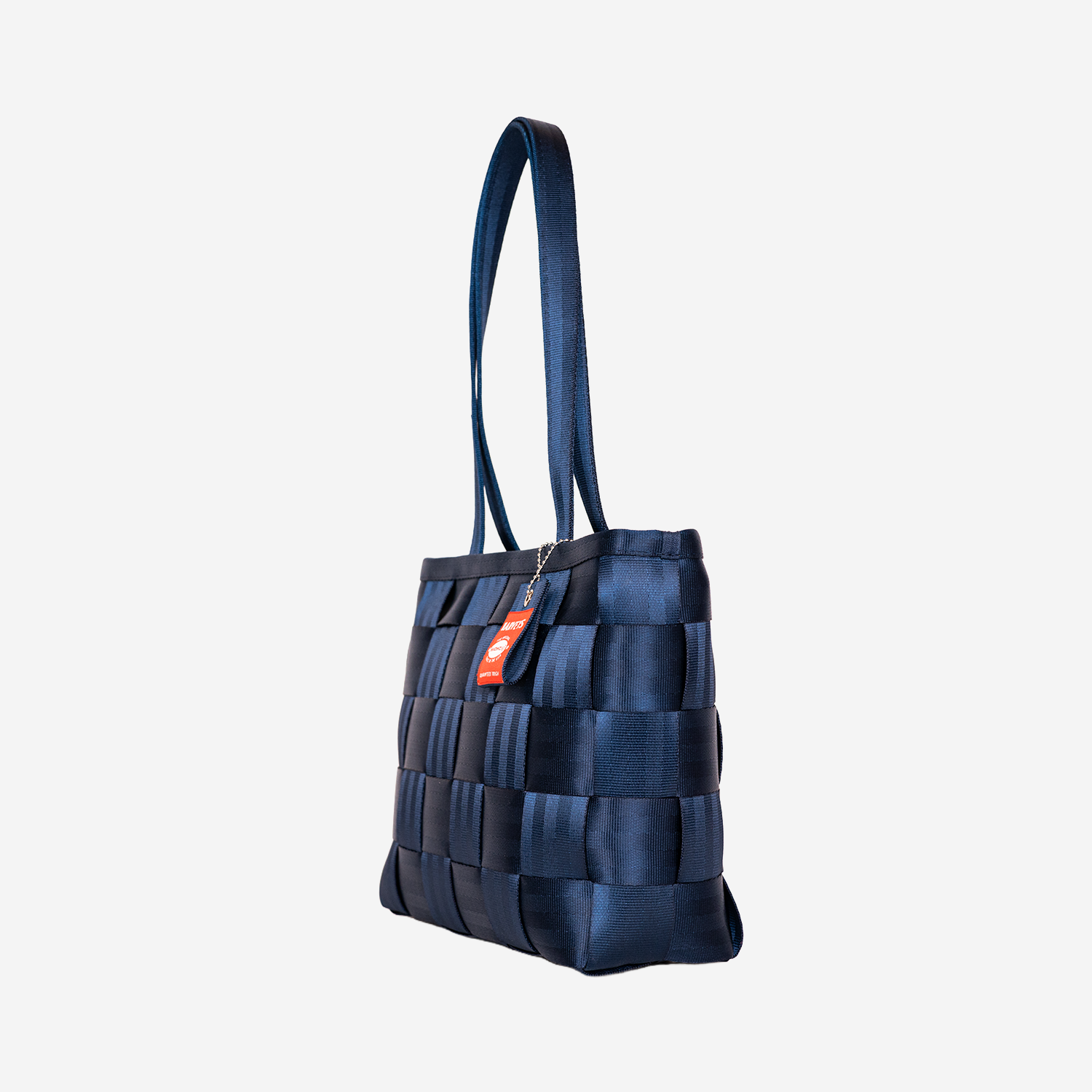 Side view of a Large Tote in Indigo