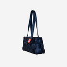 Side view of a Satchel in Indigo