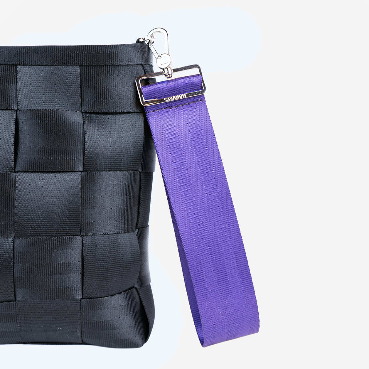 The Iris 5P Keychain being used on a bag