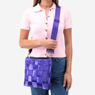 The Iris Mini Messenger being worn by a model