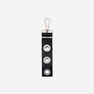 Front view of key chain in grommet