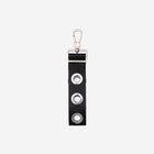 Front view of key chain in grommet