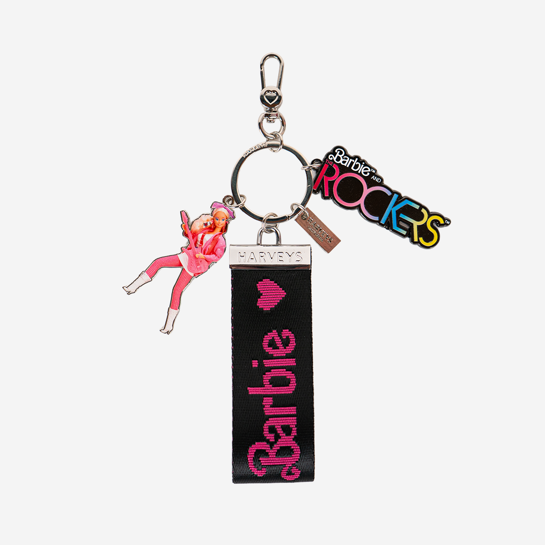 The front view of the Barbie Debossed Key Charm