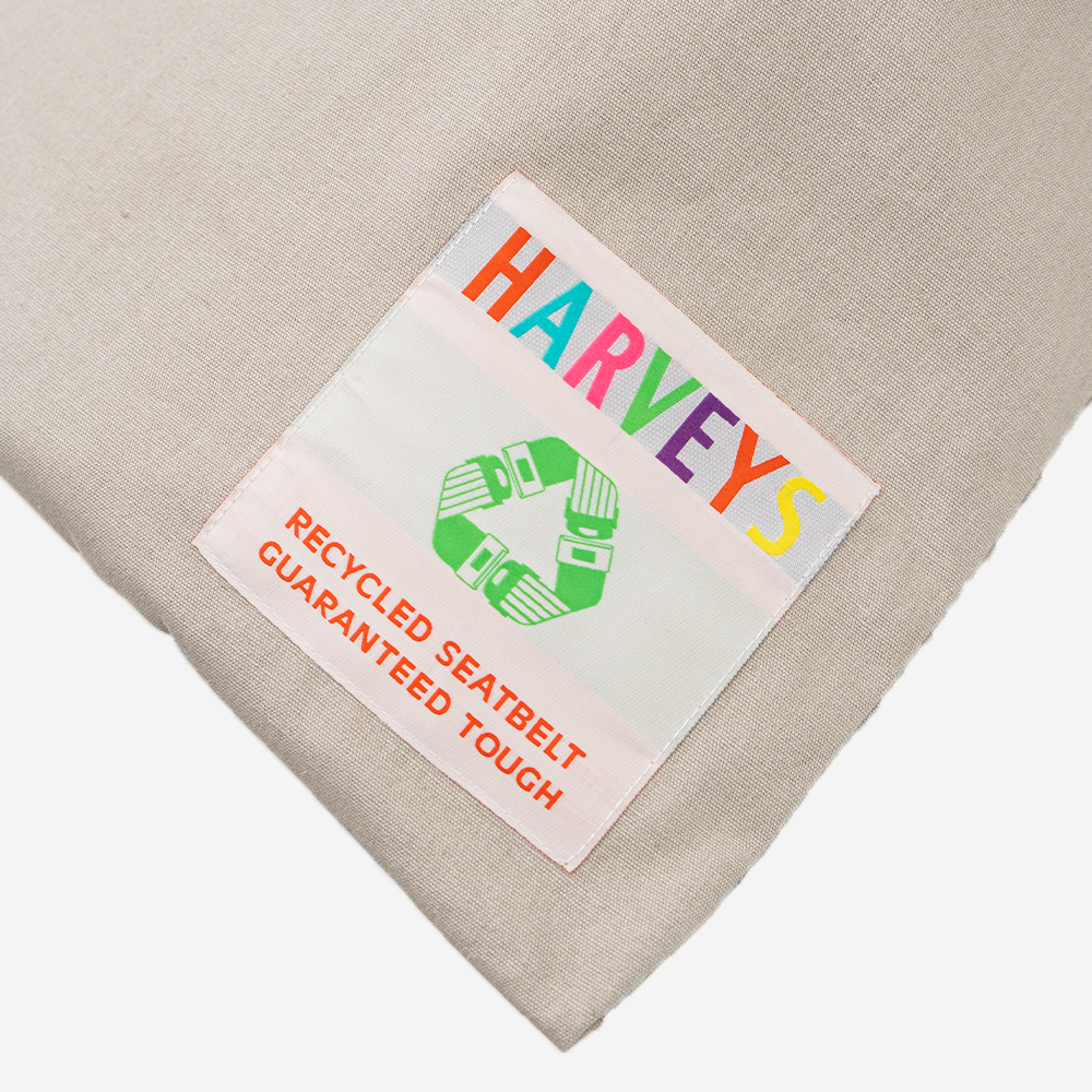The label detail on the lawn chair carry bag