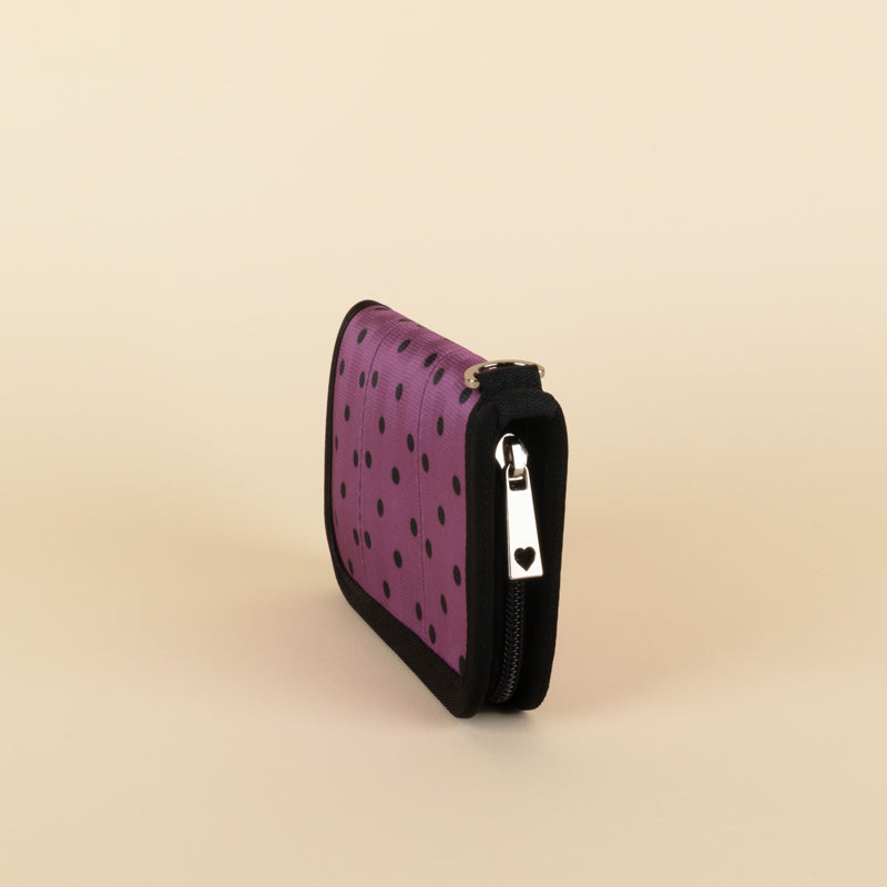 Fun Size Wallet Lilac Dots Side View