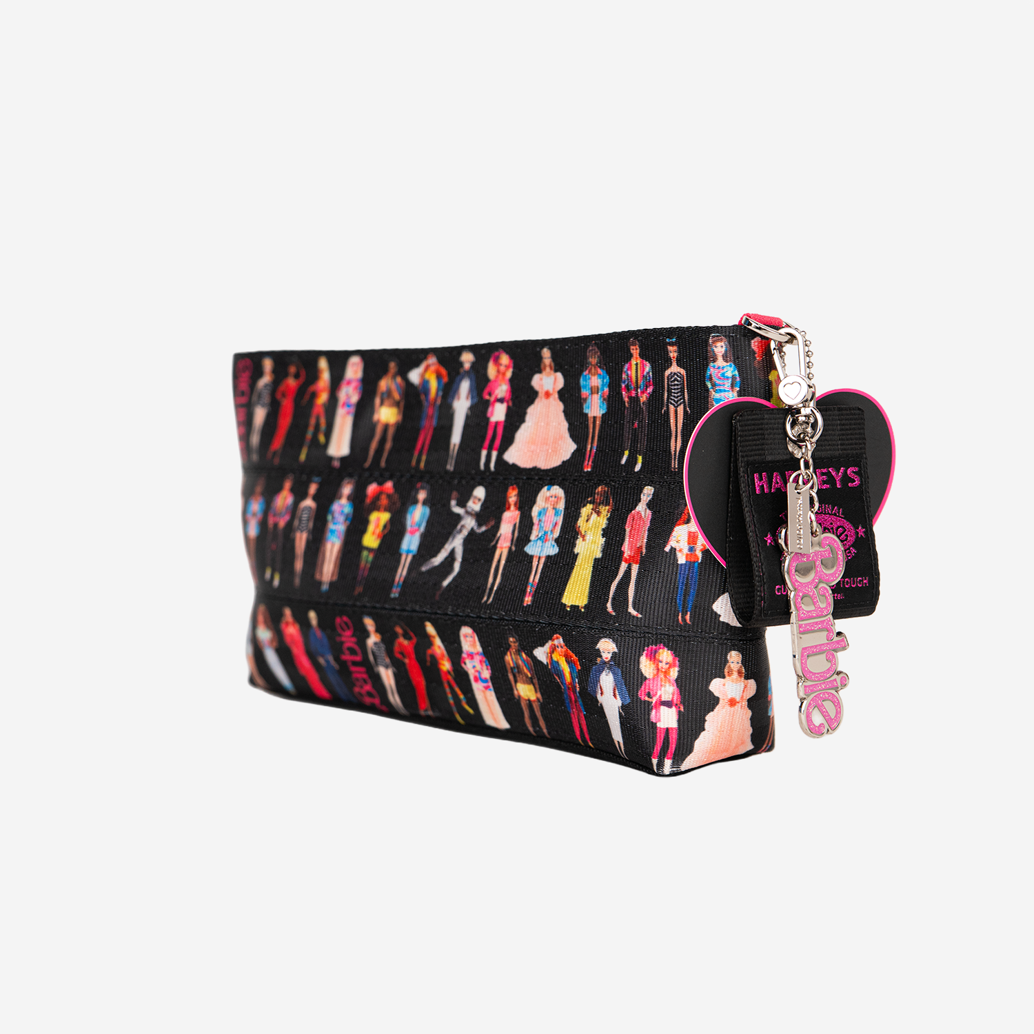 The side view of the Barbie Through The Eras Makeup Case