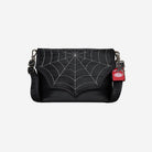The front view of The Black Widow Medium Foldover Crossbody Collector's Series
