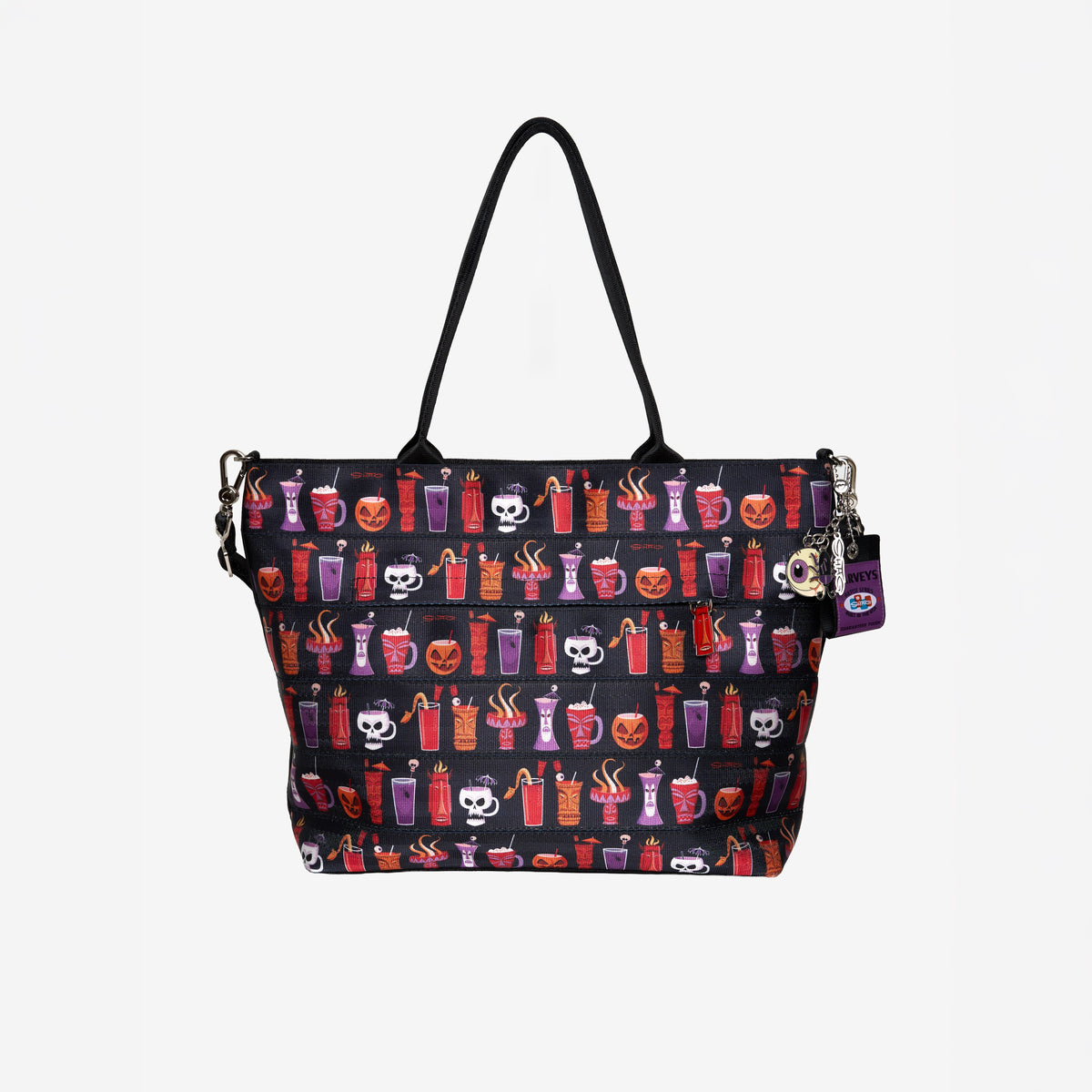 Front view of Medium Streamline Tote Shag Spooky Tiki Cocktail
